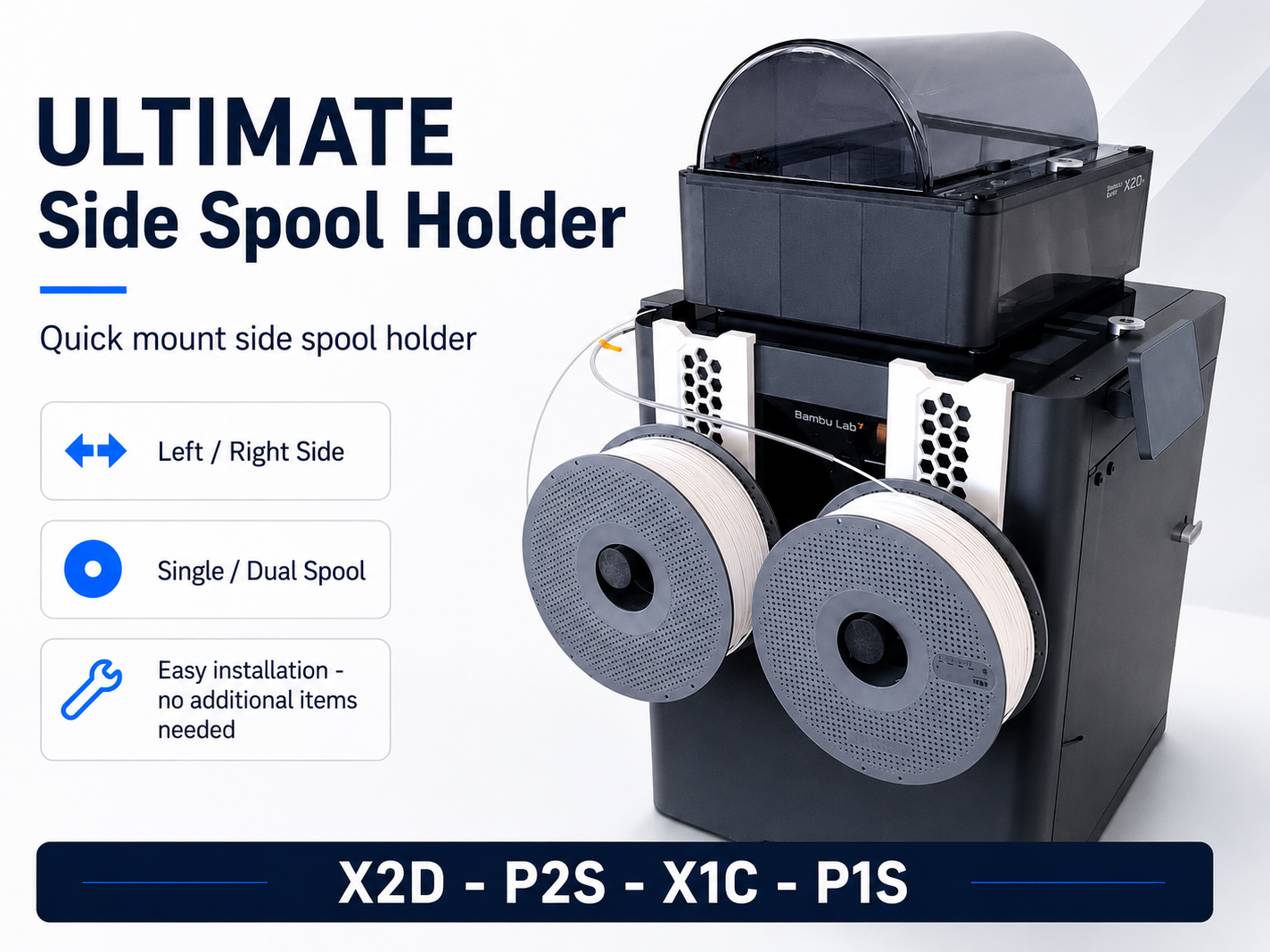 Side Spool Holder - Quick Mount - Left/Right Side