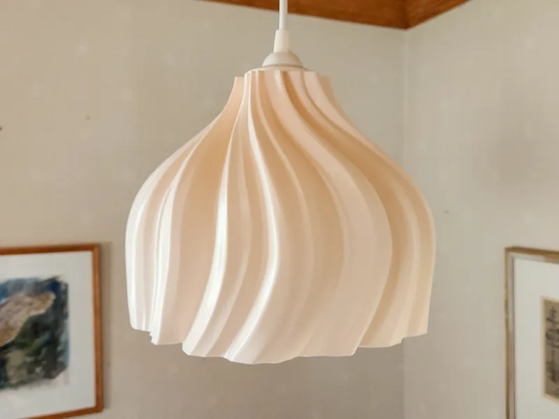 Spring Lampshade Pendant Twisted Soft Round Flower