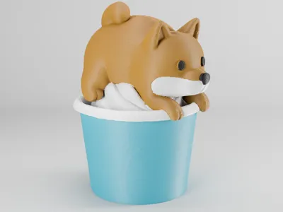 Shiba Inu Ice Cream Dog 9g