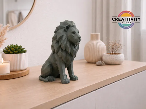 Lion low poly Veyronis