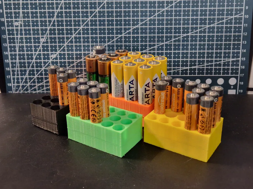 Ultimate Stackable Battery Organizer - Free 3D Print Model - MakerWorld
