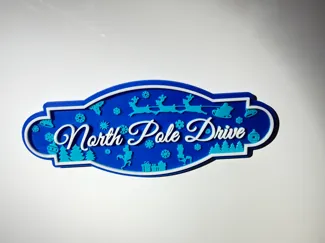North Pole Drive - Christmas Street Sign -