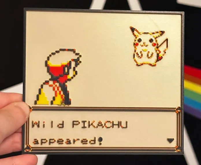A wild pikachu appeared! scene from pokemon yellow