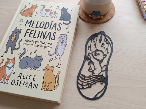 Bookmark - Cute Musical cat