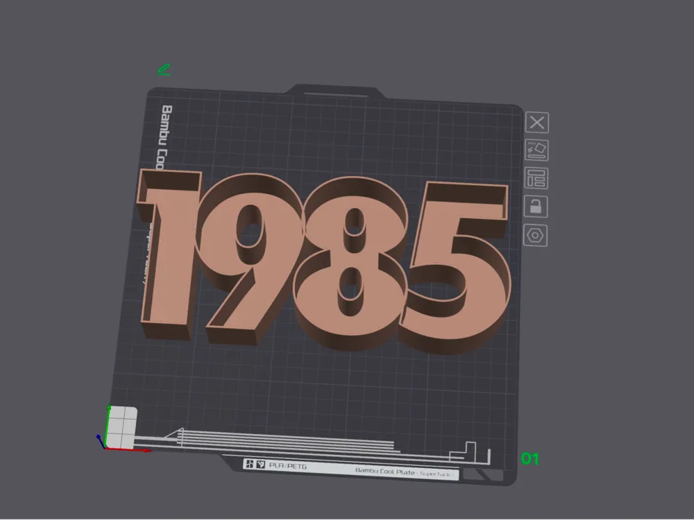 40th Birthday Numbers 1985 Moss by Rabauke1986 - MakerWorld