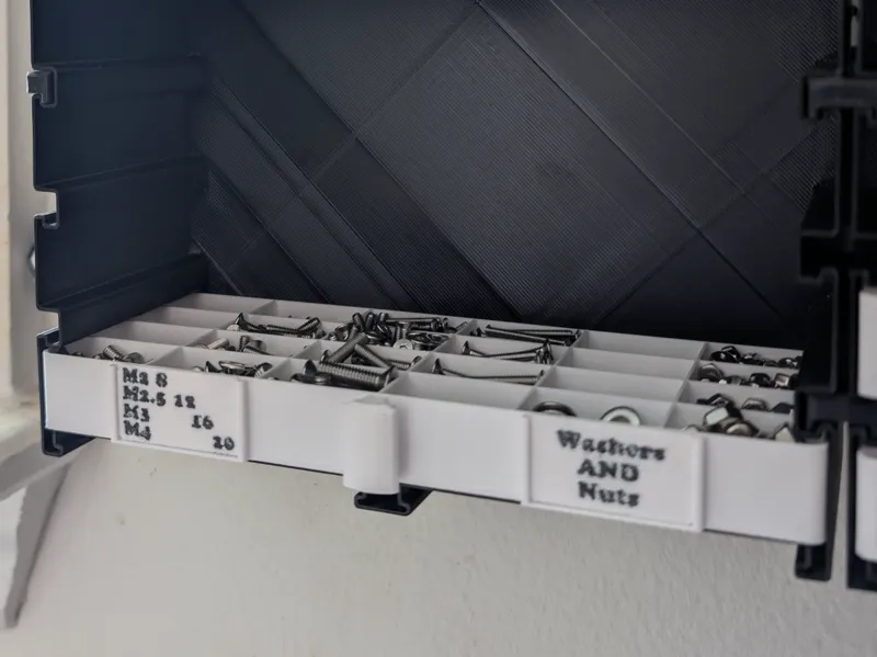 HSW Vase Mode Drawer with dividers and labels