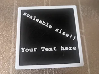 Parametrische Plakette/ Schild in jeder Größe