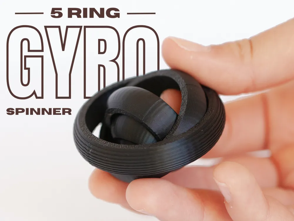 Ultimate 5 ring gyro spinner - Free 3D Print Model - MakerWorld