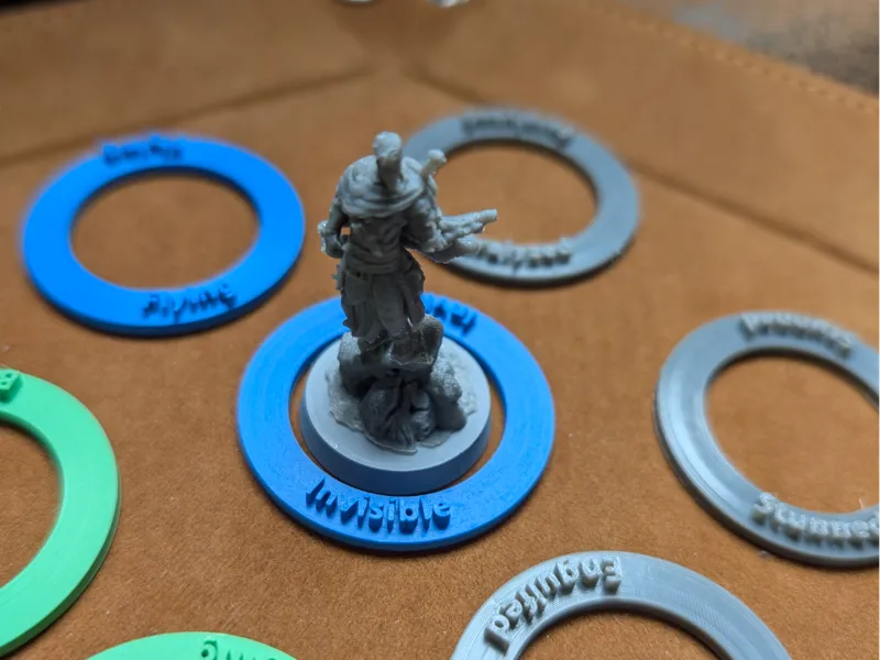 DnD Dungeons and Dragons Condition Rings