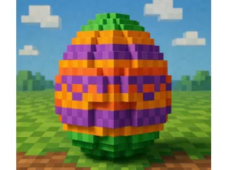Minecraft easter egg LED picture