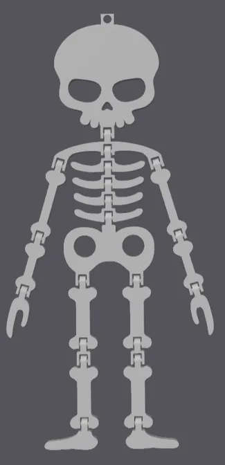 Flexi Skeleton Keychain