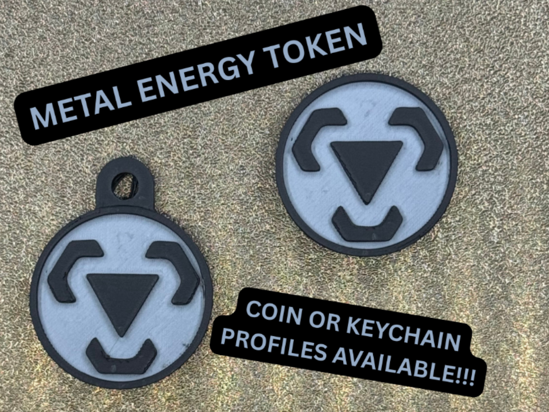 Pokemon Metal Energy Token and Keychain