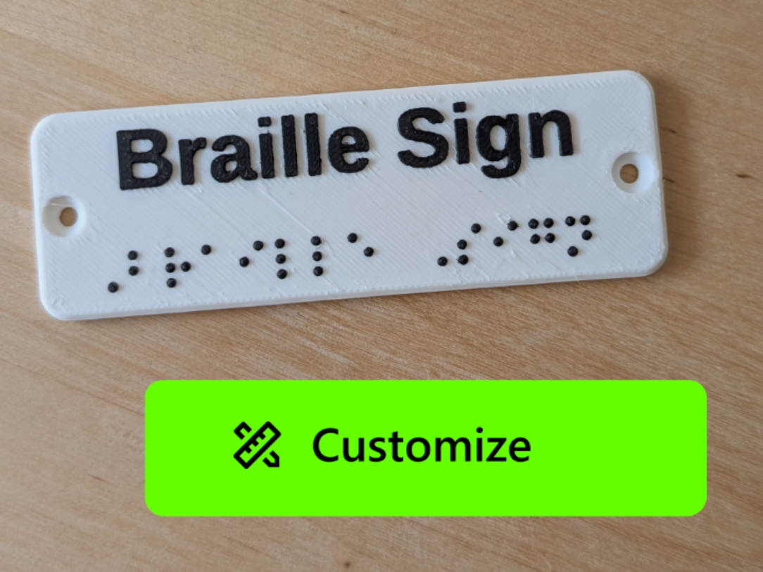 Parametric Braille Signs