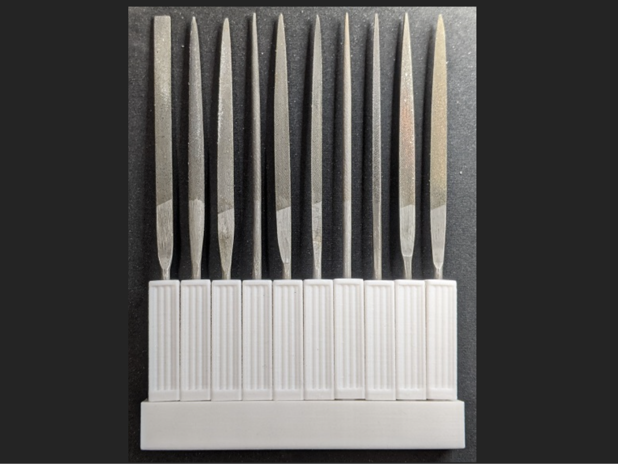10 Piece Needle File Set Handles and Holders