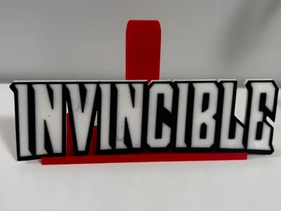 Stand for comics with logo Invincible