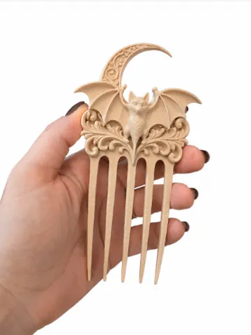 Accesorio para filamento: Gothic Bat Moon Hair Comb — vista de referencia 2