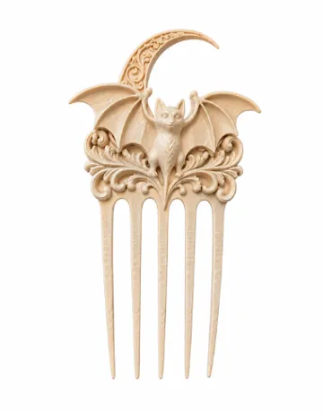 Accesorio para filamento: Gothic Bat Moon Hair Comb — vista de referencia 4
