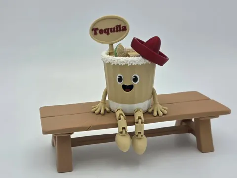 Figura decorativa: Tequila-Getränkefigur Kantenhocker — referencia de MakerWorld