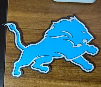 Detroit Lions Emblem 2D Print