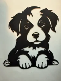 Silhouette murale chiot Border Collie — photo 3