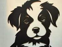 Silhouette murale chiot Border Collie — photo 2