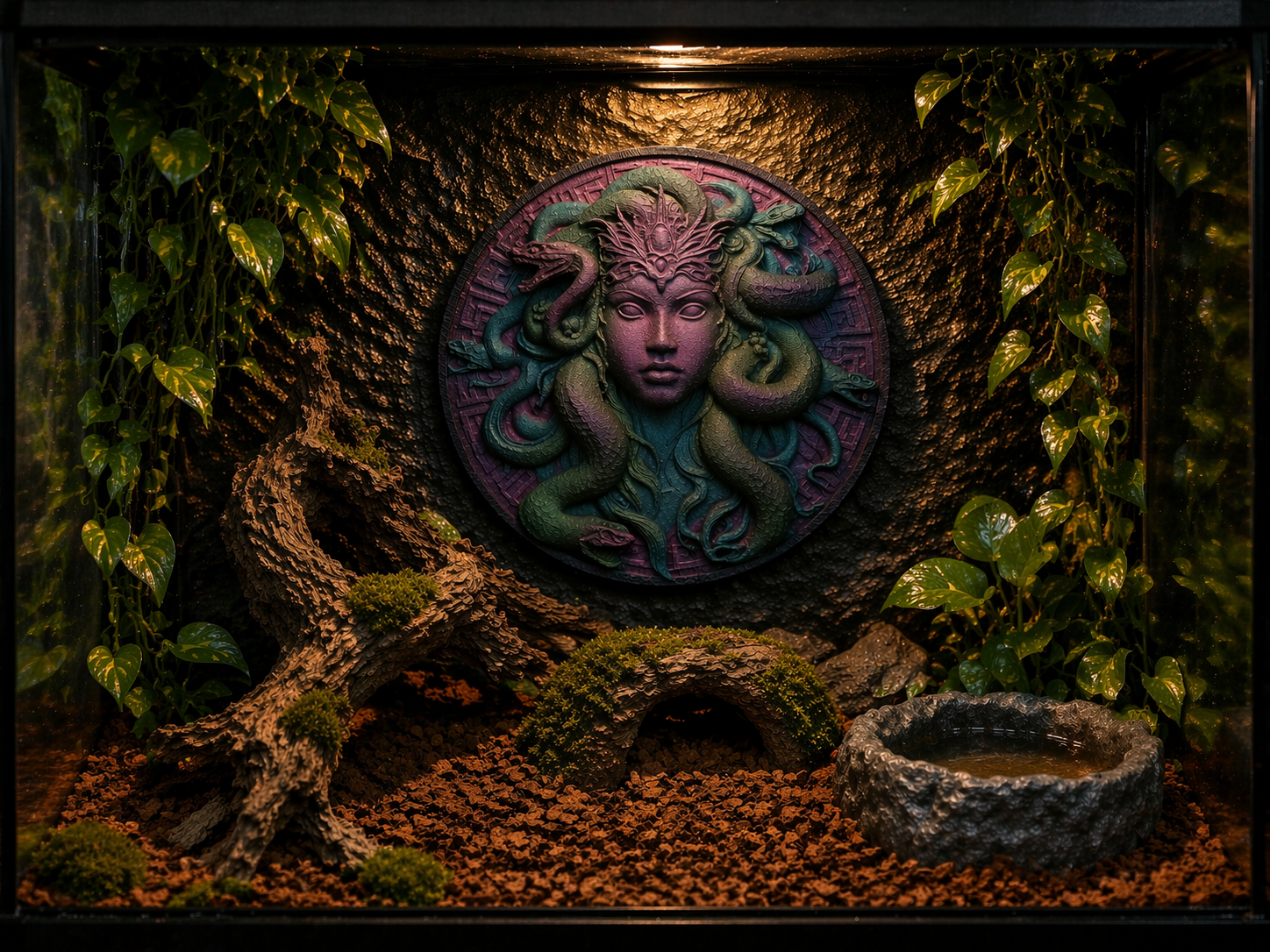 Medusa Snake Enclosure Wall Decor