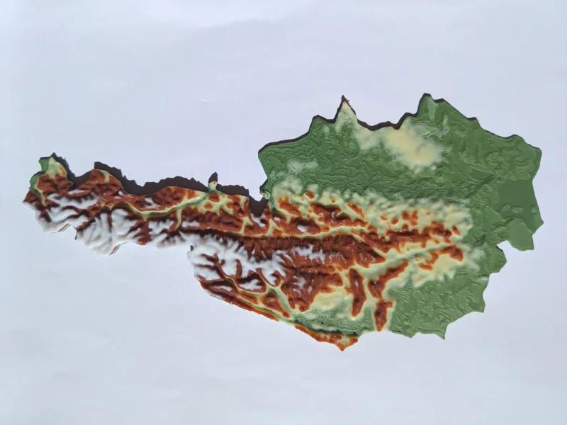 Terrain Map - Colored - Austria - No AMS Needed