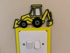 Digger light switch cover by layers
