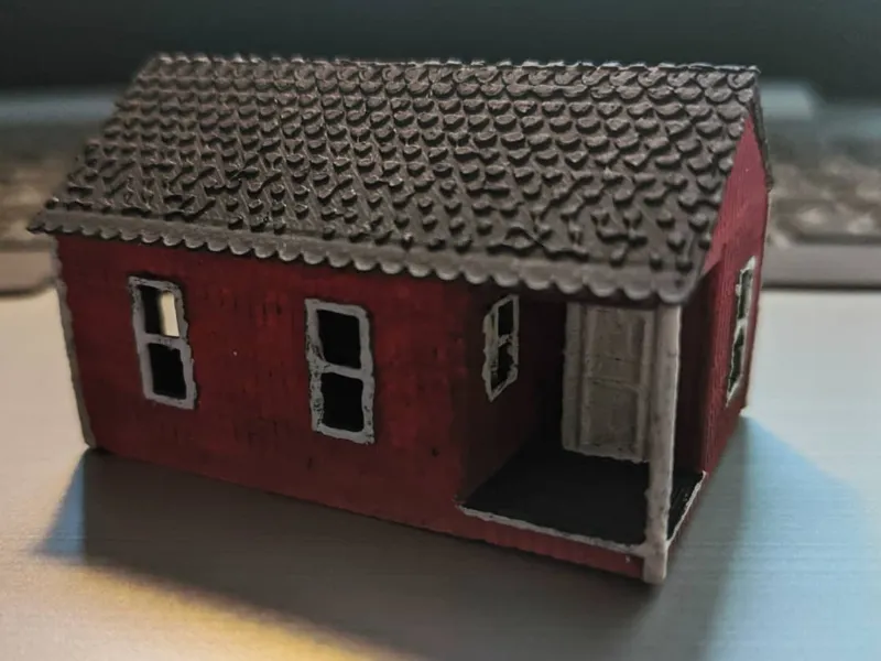 N Scale Layout Model | Small Wooden Shack