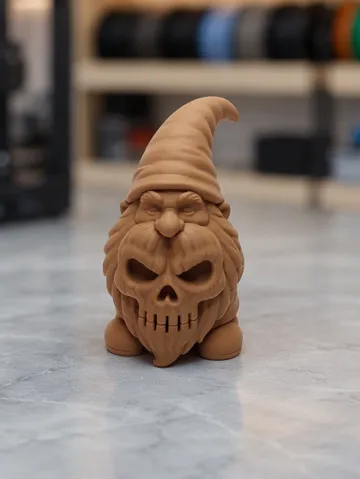 Modelo para impresión 3D: Totenkopf Wichtel mit duesterem Schaedelbart — vista de referencia 2