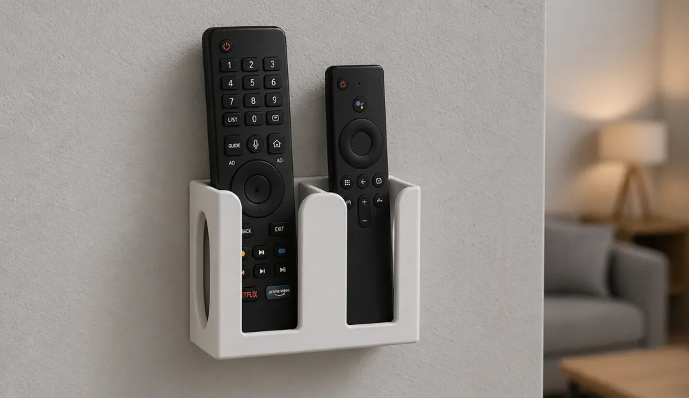 Remote Control Pla Wall mount for 2 remote controls - Free 3D Print Model - MakerWorld