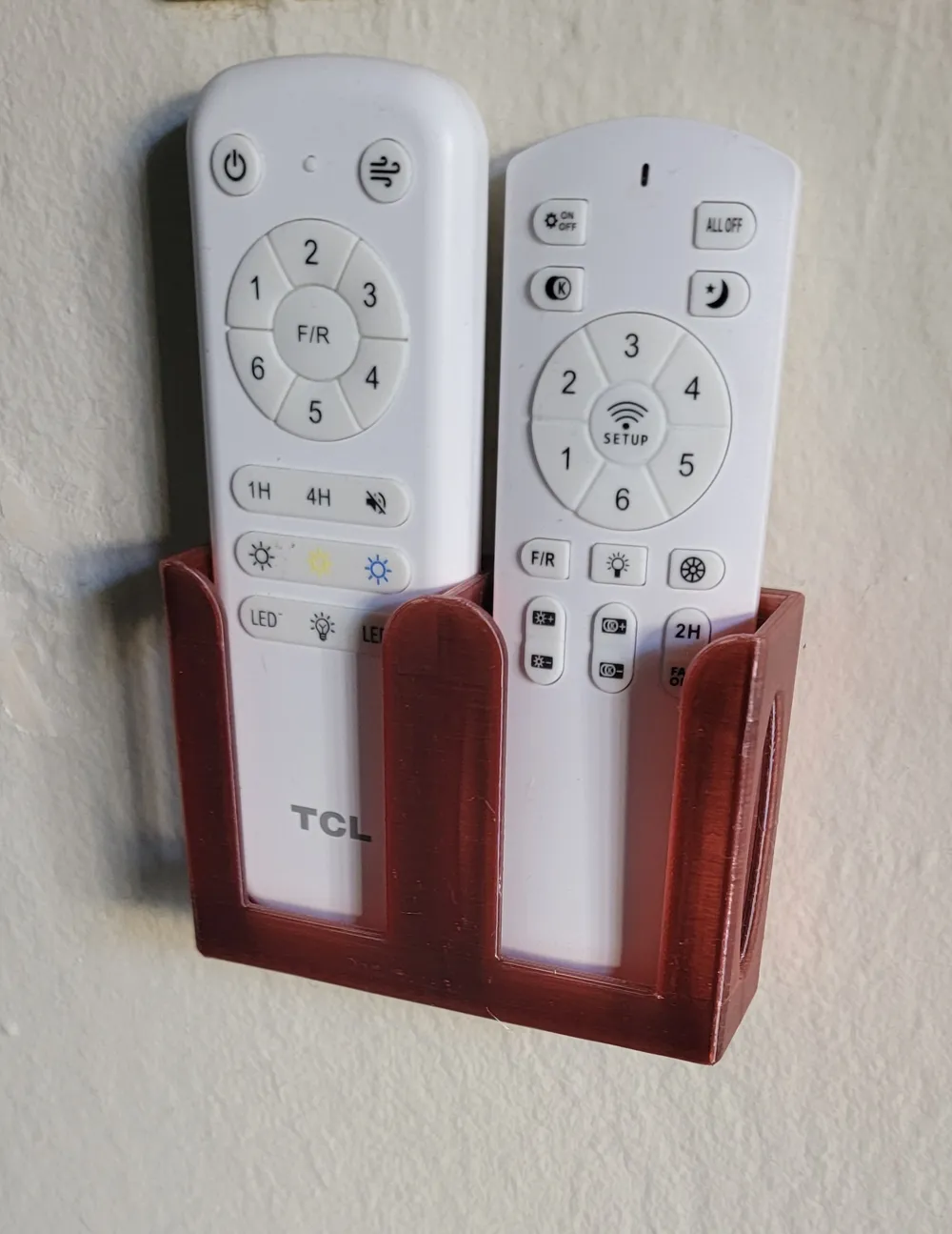 Remote Control Pla Wall mount for 2 remote controls - Free 3D Print Model - MakerWorld