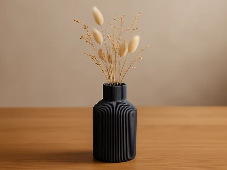 Vase “Graphite Ridge”