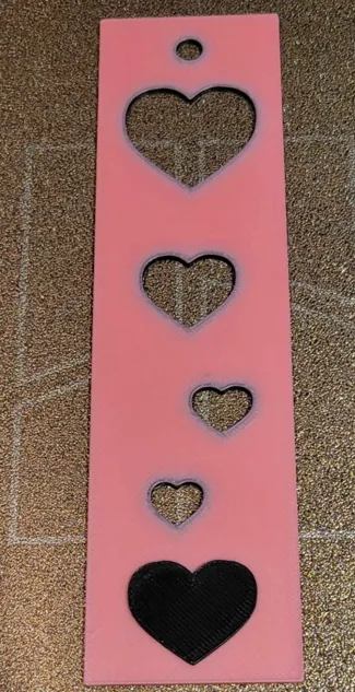 5 Hearts Bookmark