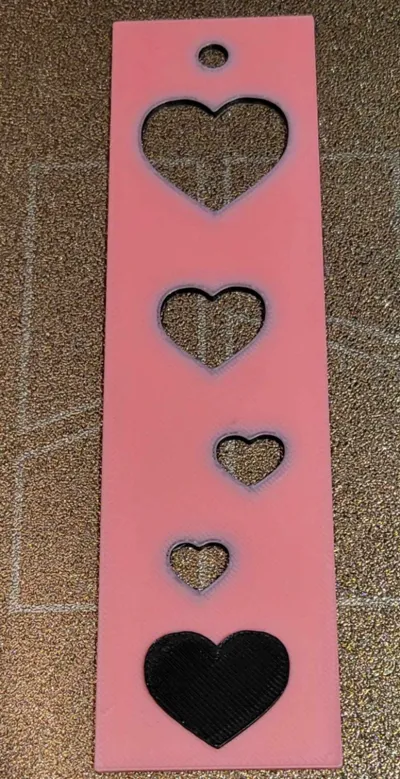 5 Hearts Bookmark