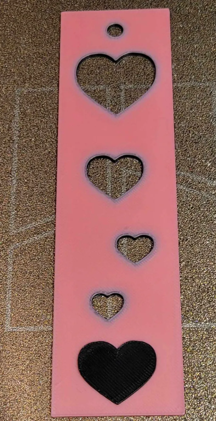 5 Hearts Bookmark