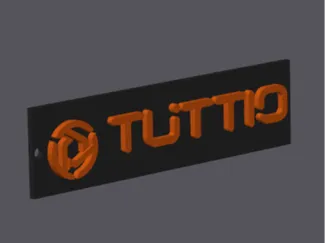 Tuttio logo and name keychain