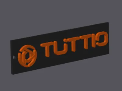 Tuttio logo and name keychain