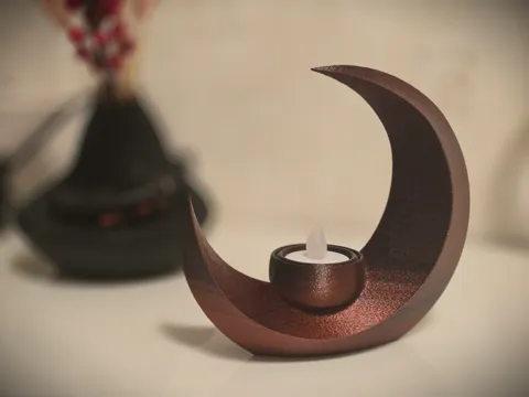 True Designers Crescent Moon Tea Light Holder view 2