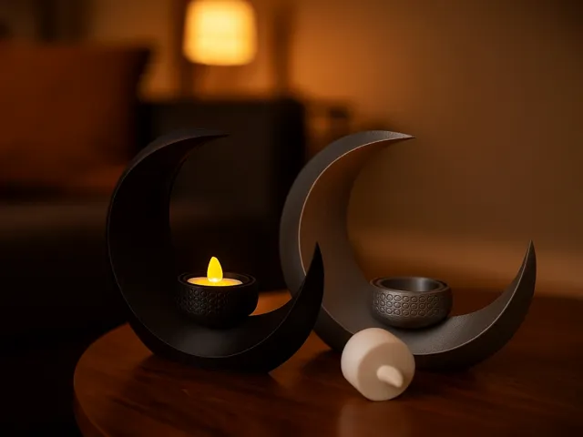 True Designers Crescent Moon Tea Light Holder