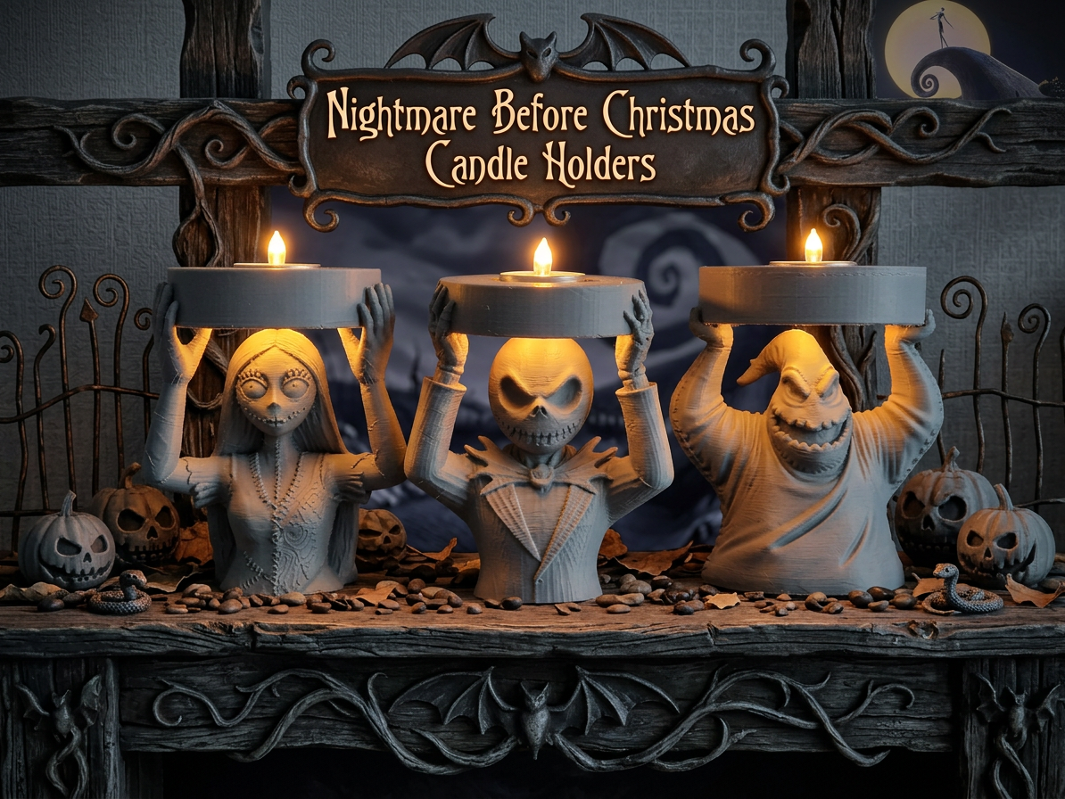 Nightmare Before Christmas LED Candle Holders - 1