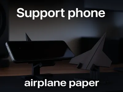 Support phone airplane paper