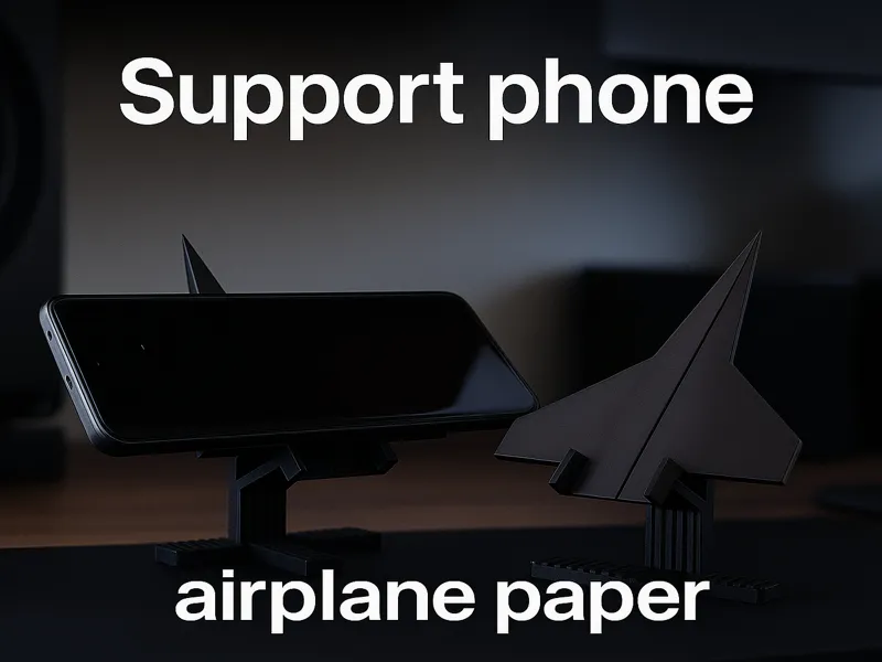 Support phone airplane paper