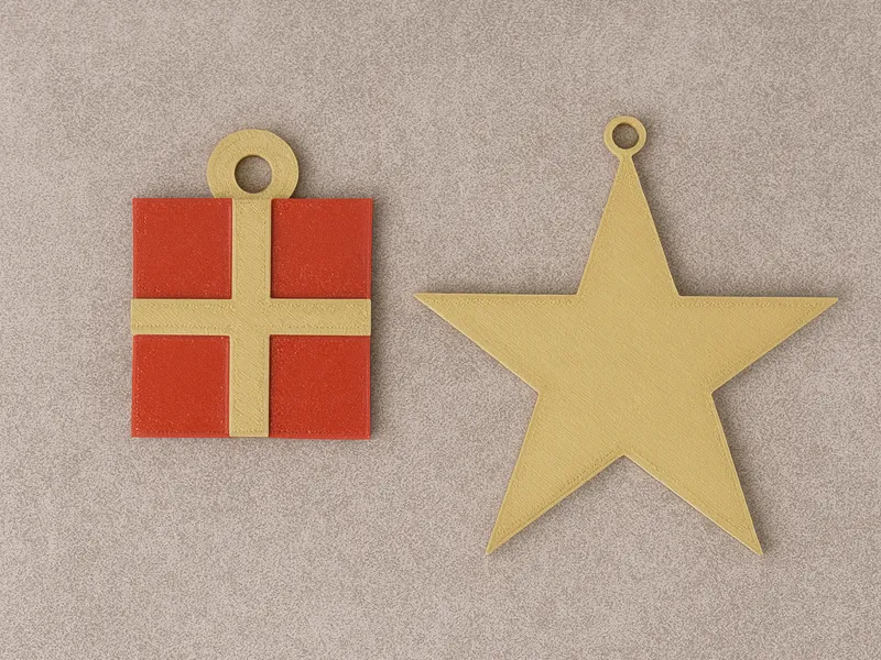 Christmas Ornaments Star & Gift Hanging Decor