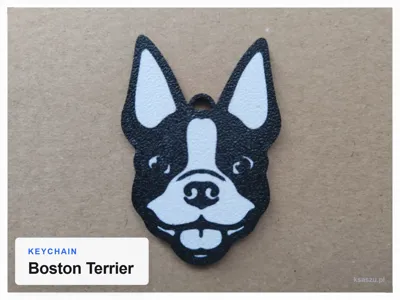 Boston Terrier Keychain