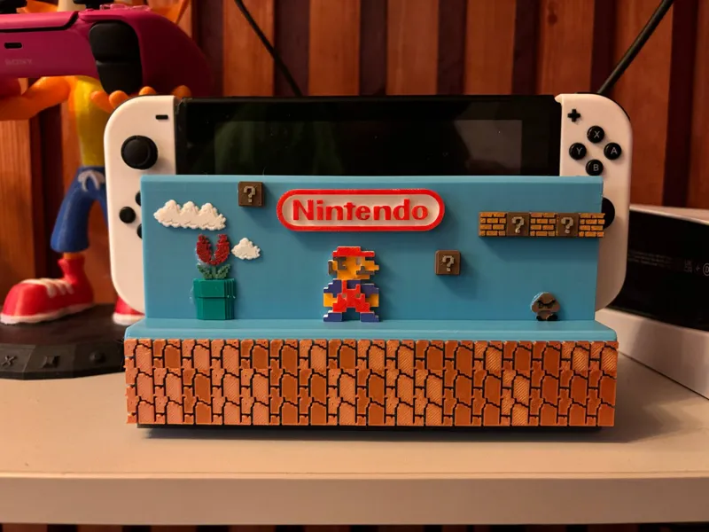 Nintendo Switch Dock with Mario Bros cover