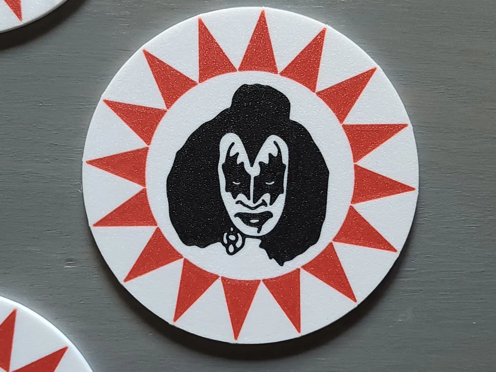 KISS Pinball inspired coaster set by Imagine-Reality - MakerWorld