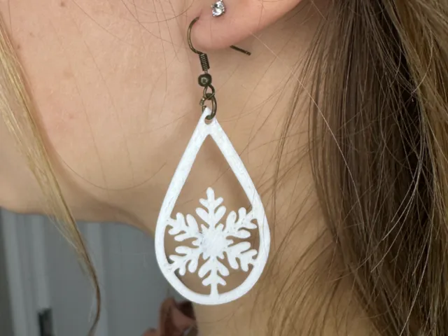 Quick Print Snowflake Earrings