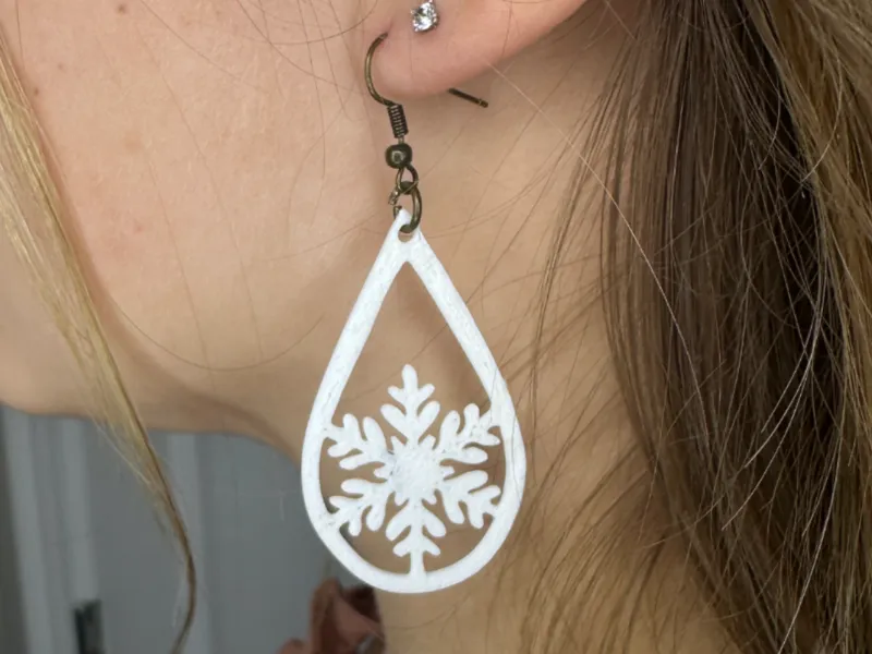 Quick Print Snowflake Earrings