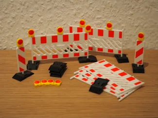 Traffic Barrier Set – Barrier, Barke, Foot, Light